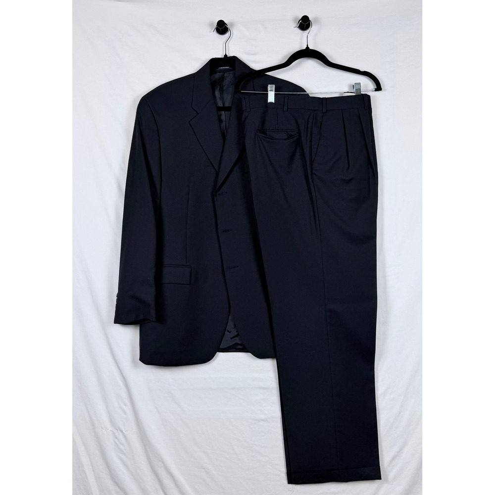 Lauren Ralph Lauren Suit Navy 42L 34x31 Wool Cashmere Executive Professional